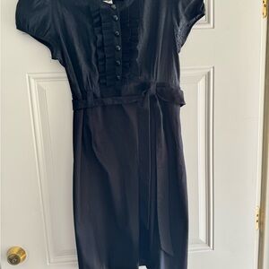 H&M  black Pleated Blouse dress